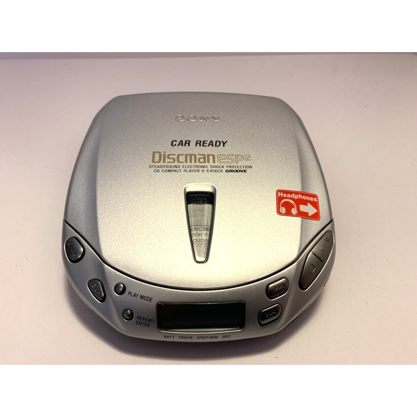1999 Vtg Sony DE456CK Discman ESP2 Silver Portable Car Ready CD Player Tested