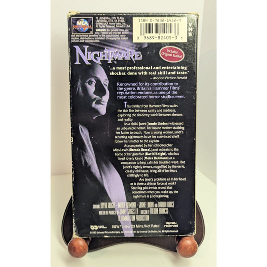 Nightmare (VHS 1991) The Hammer Horror Collection VHS Tape Rare 60's Horror Cult