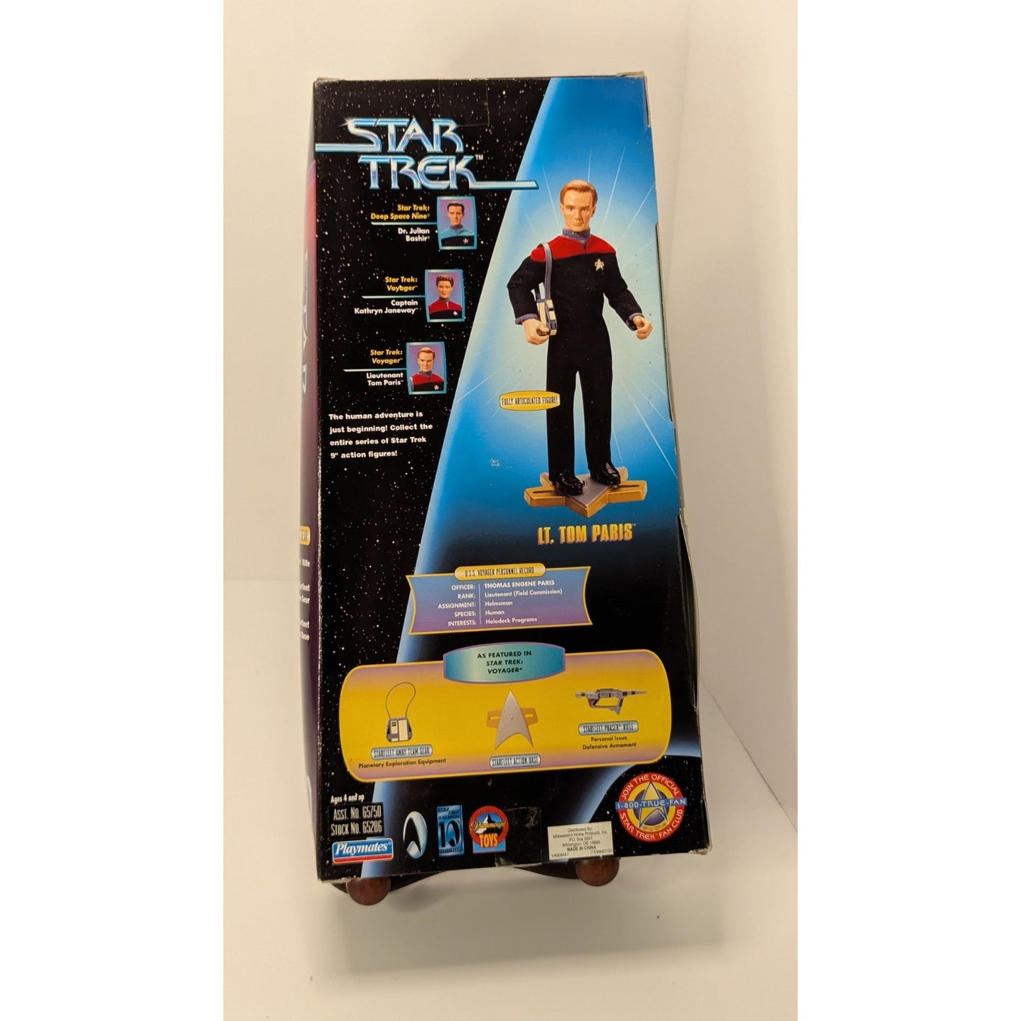 1997 Star Trek Playmates Lt. Tom Paris 9in Warp Factor Series 2 Figure in Box