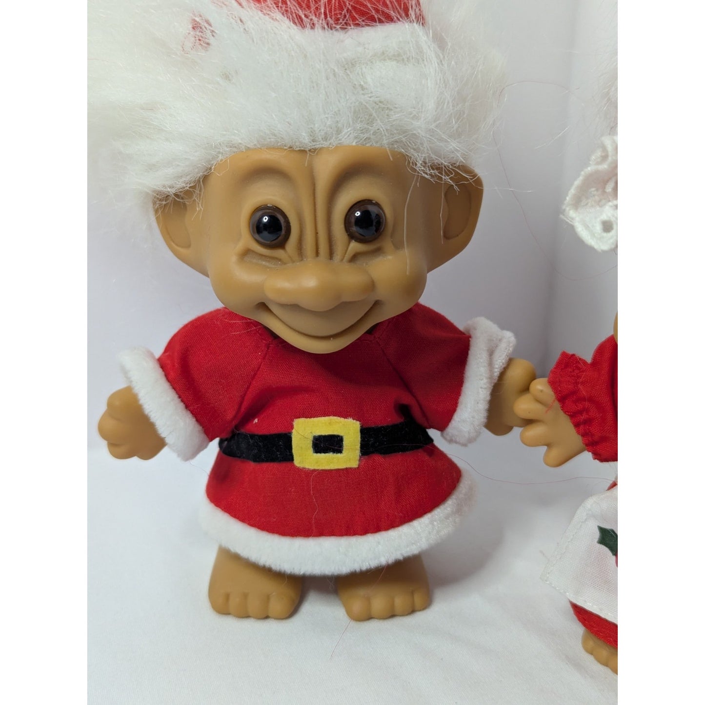 Vintage Mr. & Mrs. Santa Claus Christmas Troll Lot Russ Item # 18278 & 18279