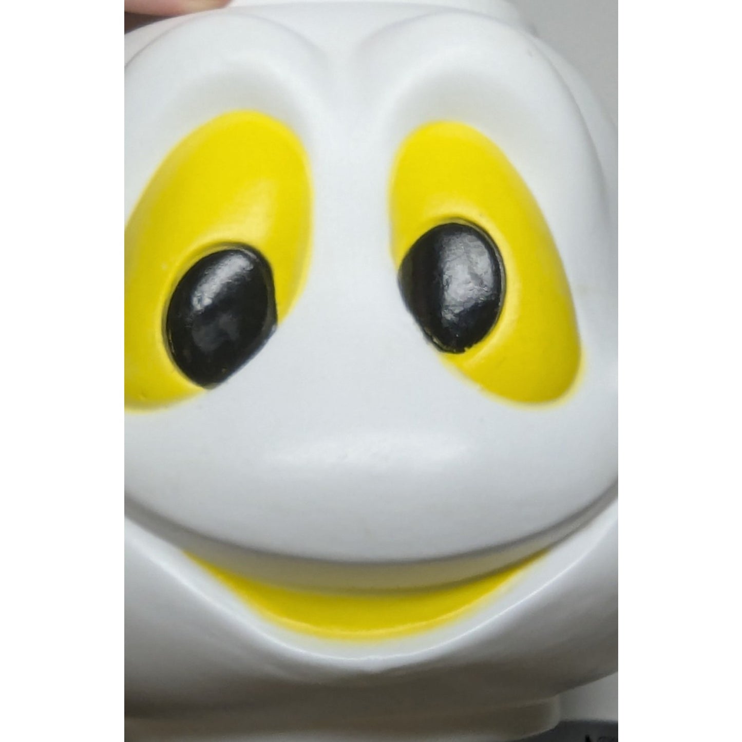 Vtg 7" Halloween Blow Mold Candy Bucket Trick & Treat Casper Ghost Yellow Eyes