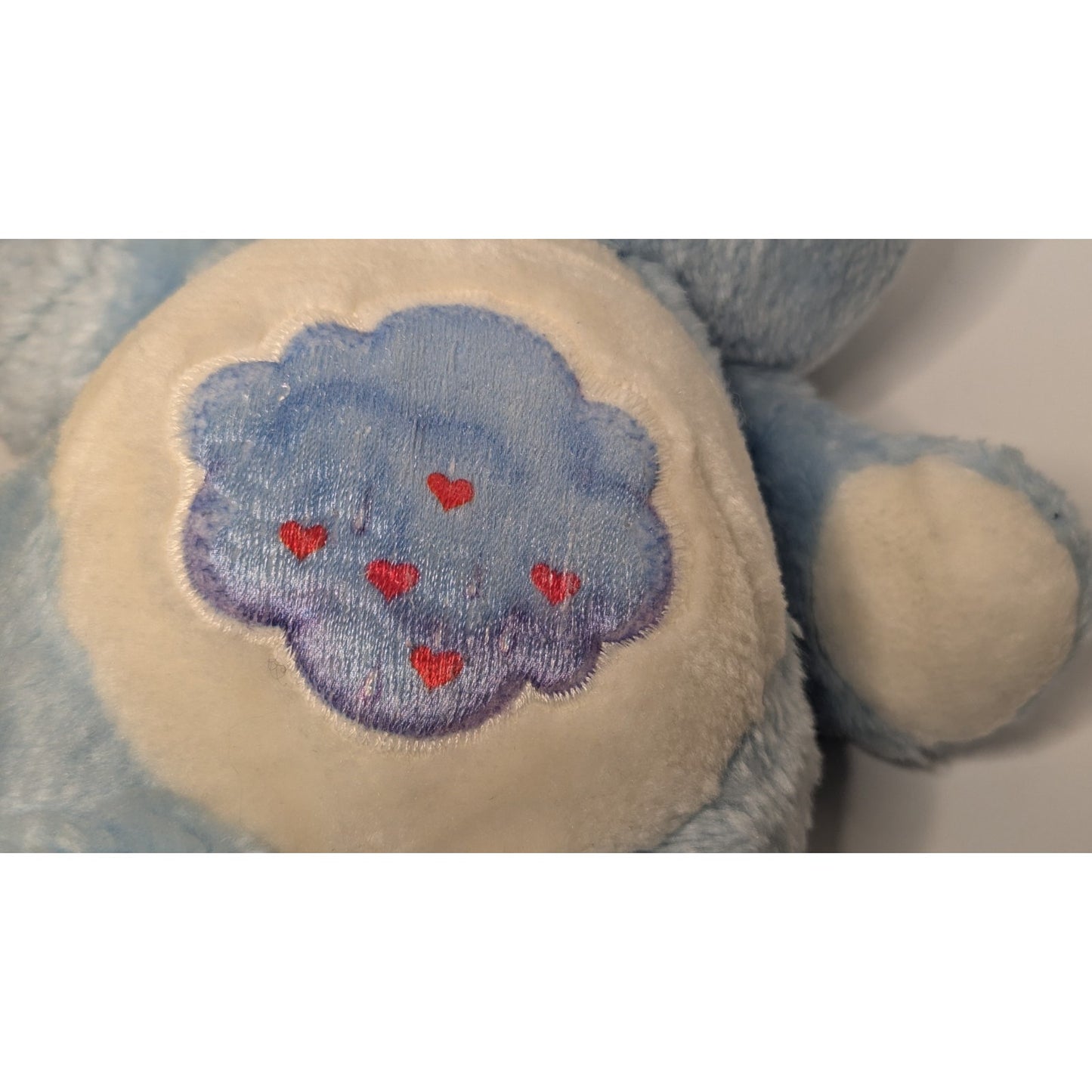 Vintage Care Bears GRUMPY Bear Stuffed Plush 13" Kenner 1983 Storm Cloud Patch