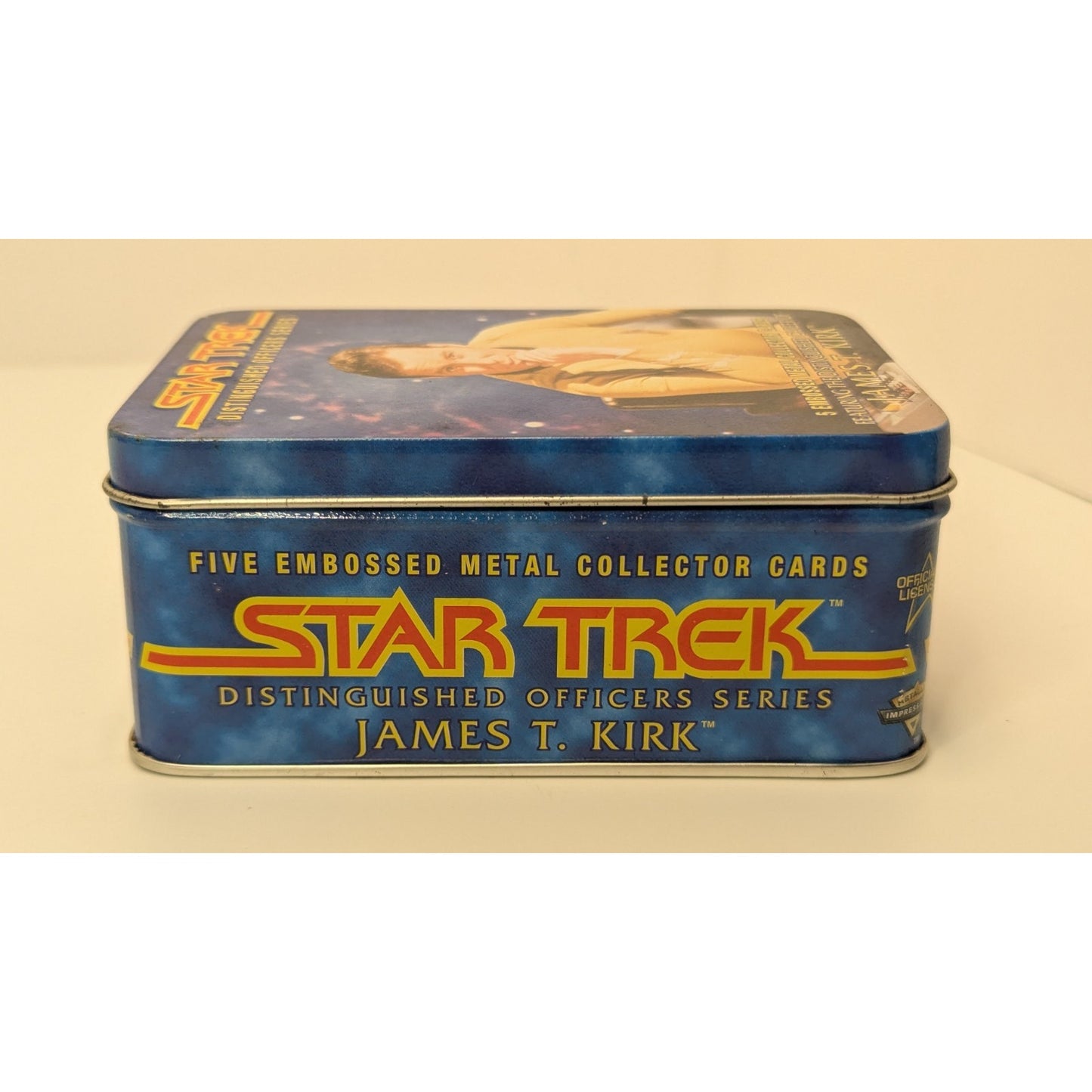 1997 Star Trek Distinguished Officers Series James Kirk Tin w/ Embossed Metal Cards