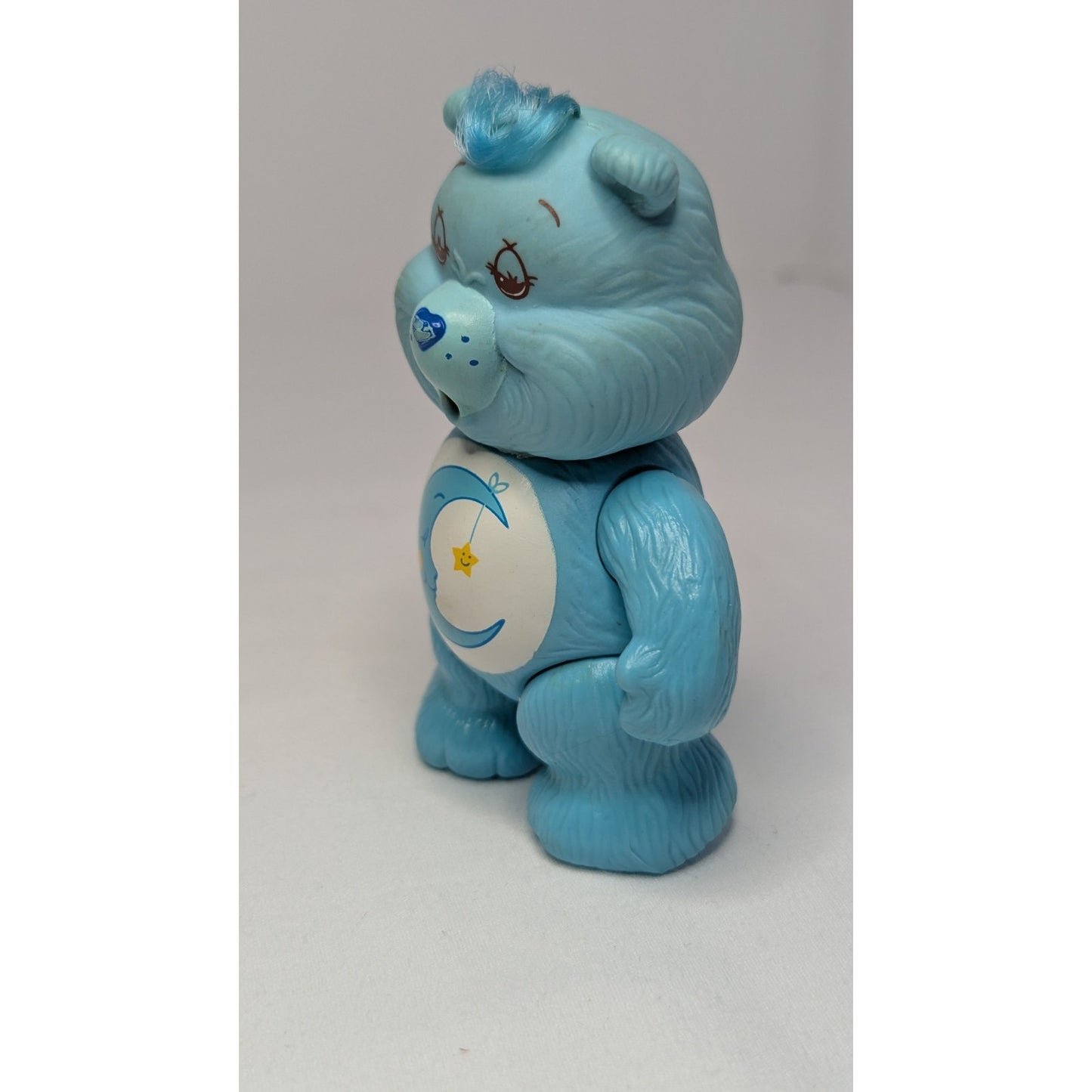 Vintage 1983 CARE BEARS Bedtime Bear 3” Poseable Figure American Greeting Card