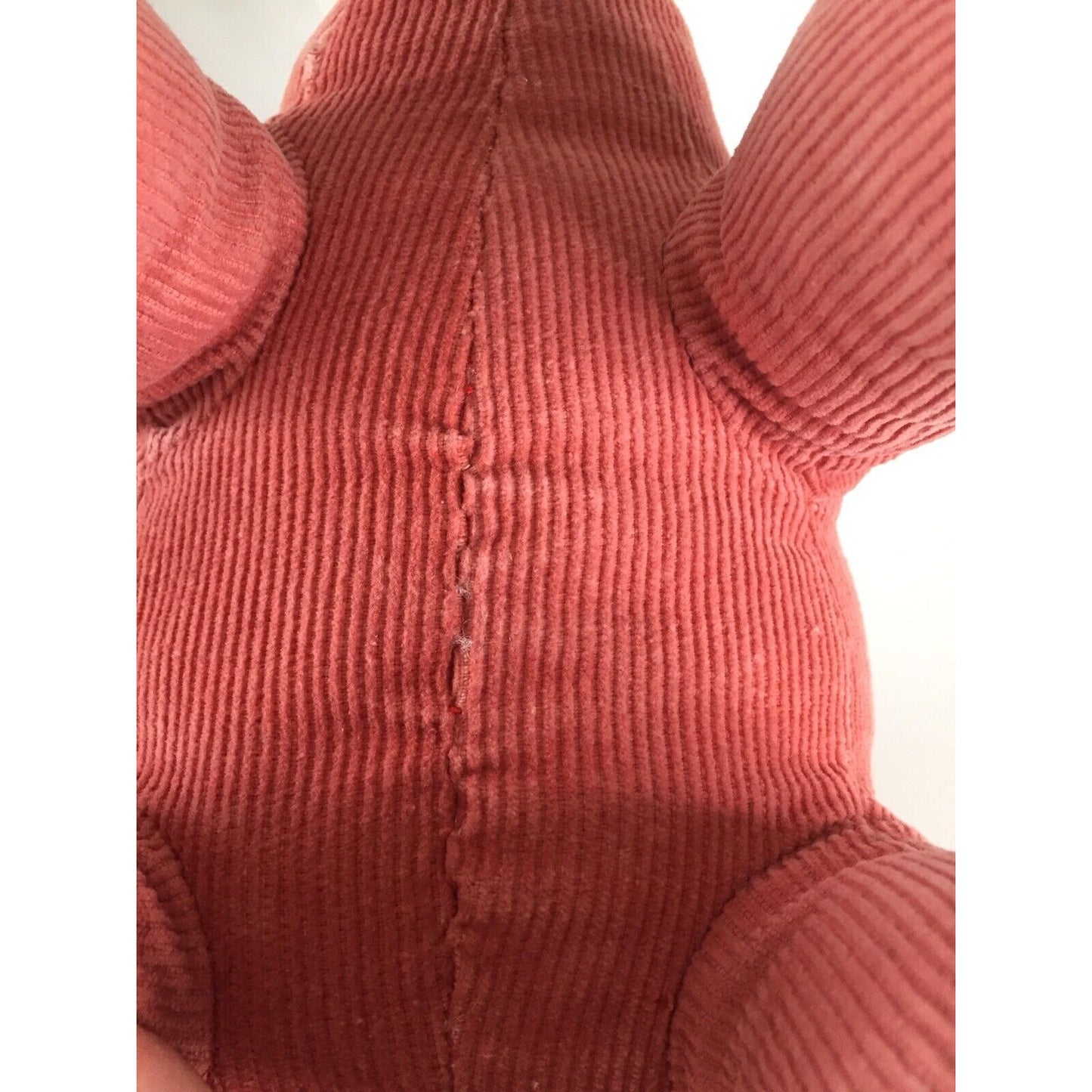 Vtg Gund Aaahh Dinosaur Plush Corduroy Steggy 16” Long Rusty Red Stuffed Animal