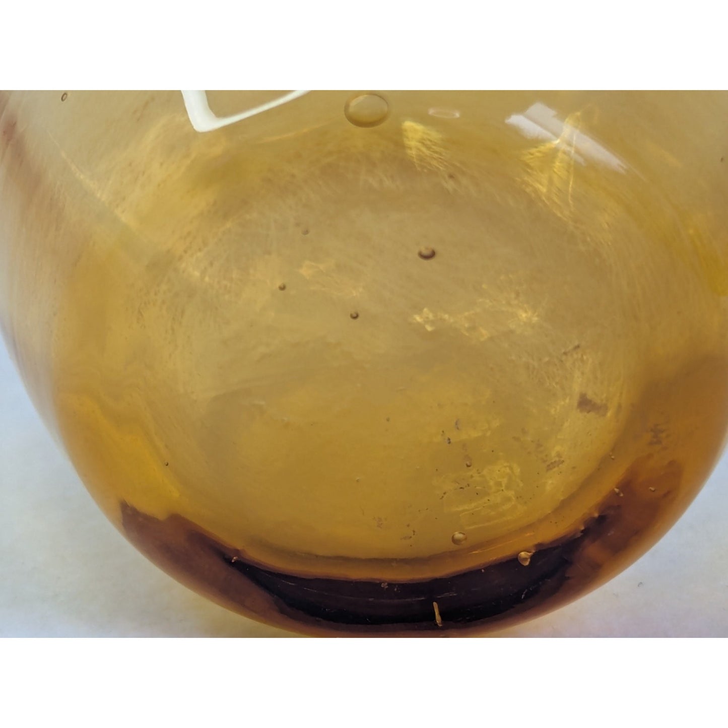 Vintage HOLMEGAARD Hyacinth Bulb Vase Light Amber Glass MCM 5.5" Optic