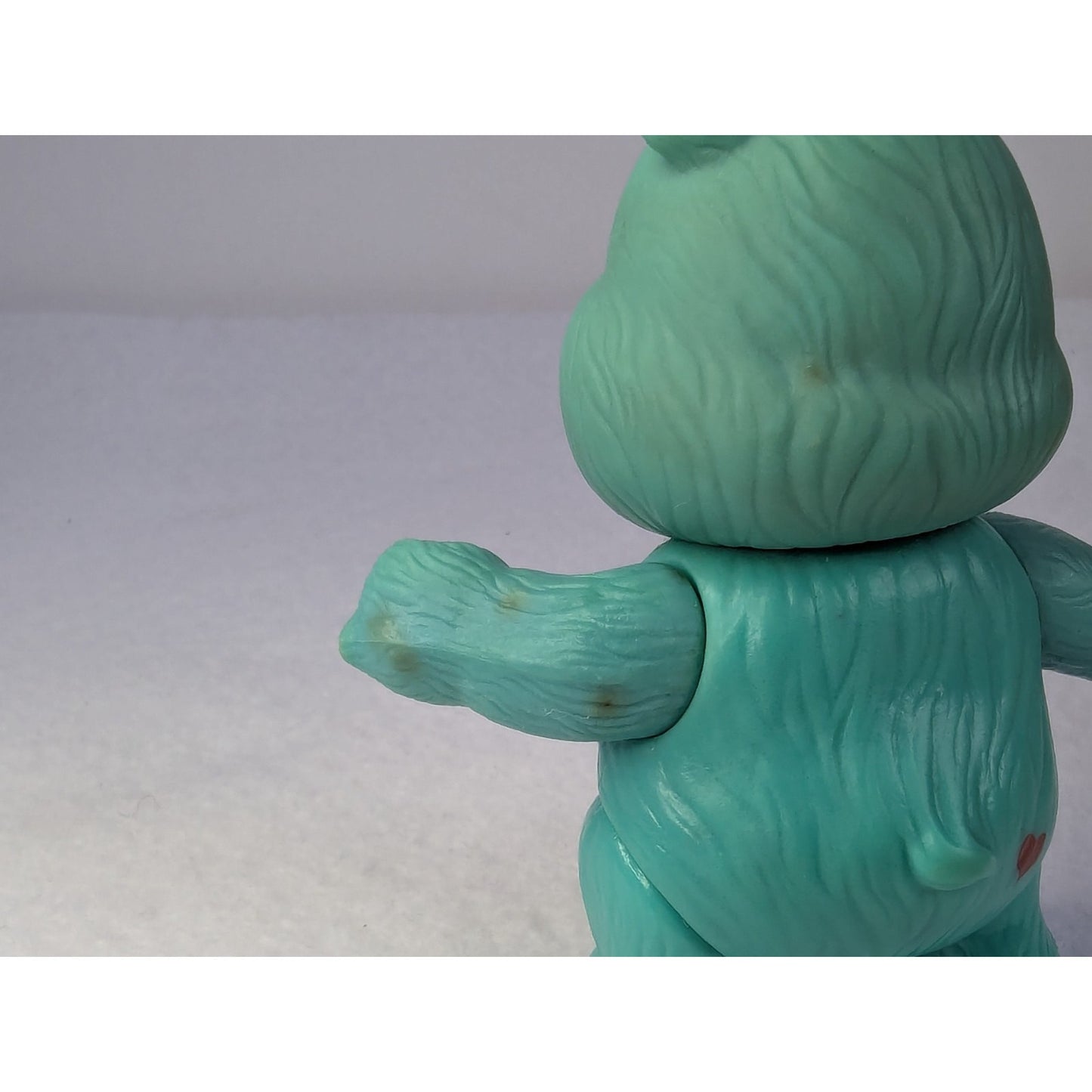 Vintage 1980's American Greetings CARE BEARS Wish Bear PVC Figure Turquoise 3.25"