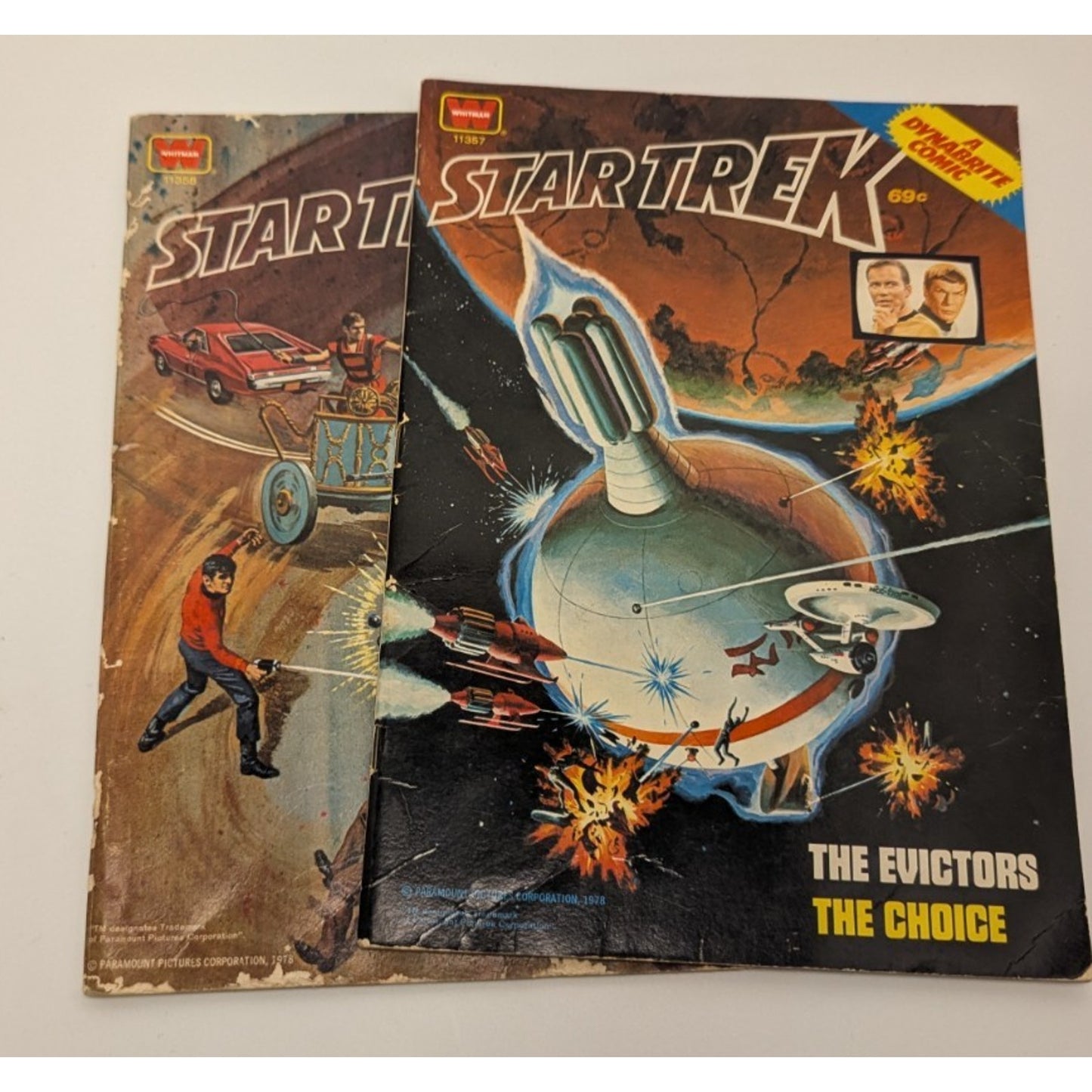 Lot of 2 Vintage 1976 Whitman Dynabrite Star Trek Comics