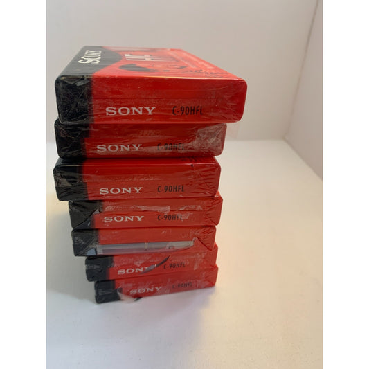 Lot of 7 SONY HF 90 M Normal Bias High Fidelity Blank Cassette Tapes NEW SEALED