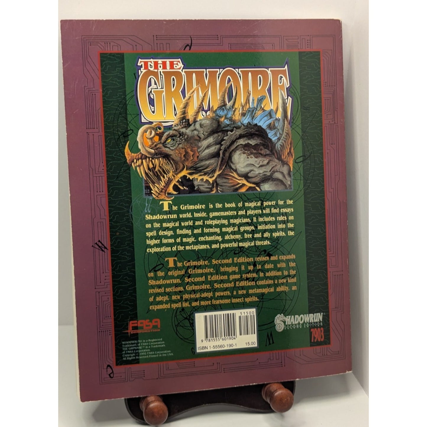 Shadowrun The Grimoire Second Edition 7903 Vintage RPG Sourcebook 1992