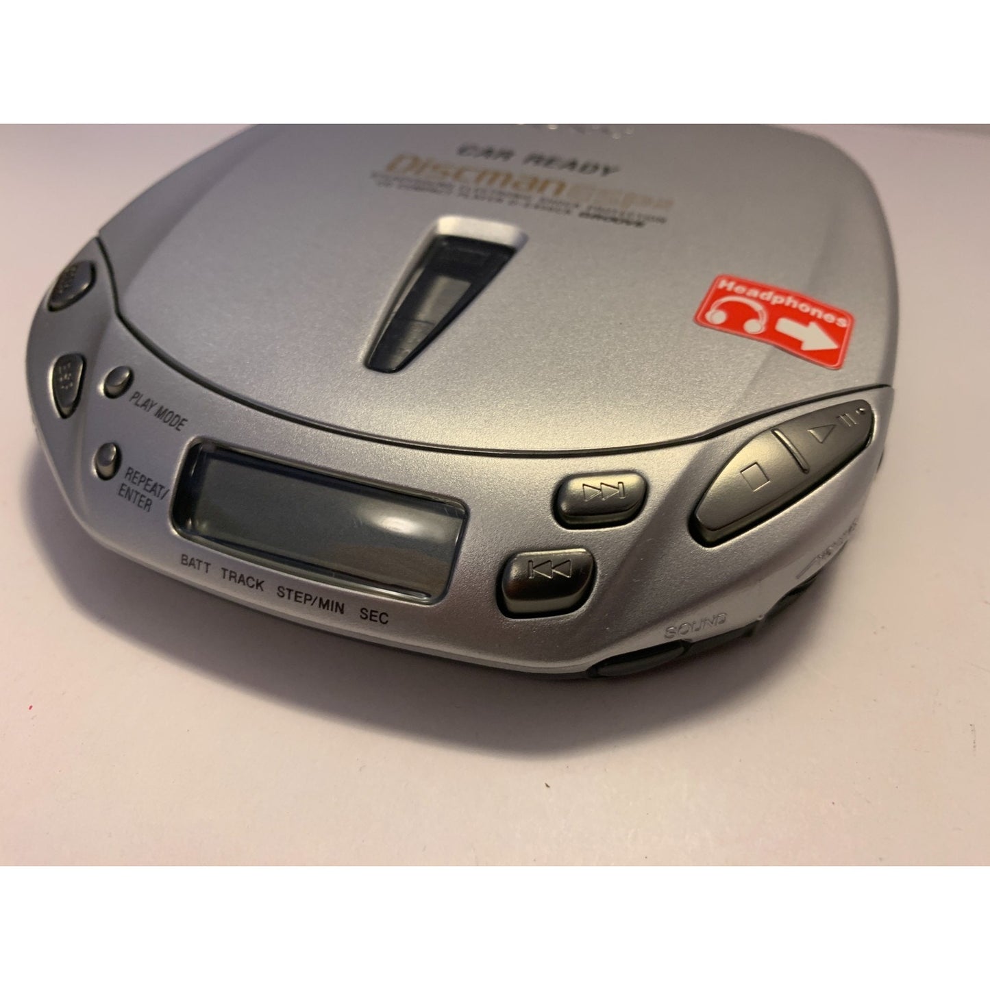 1999 Vtg Sony DE456CK Discman ESP2 Silver Portable Car Ready CD Player Tested