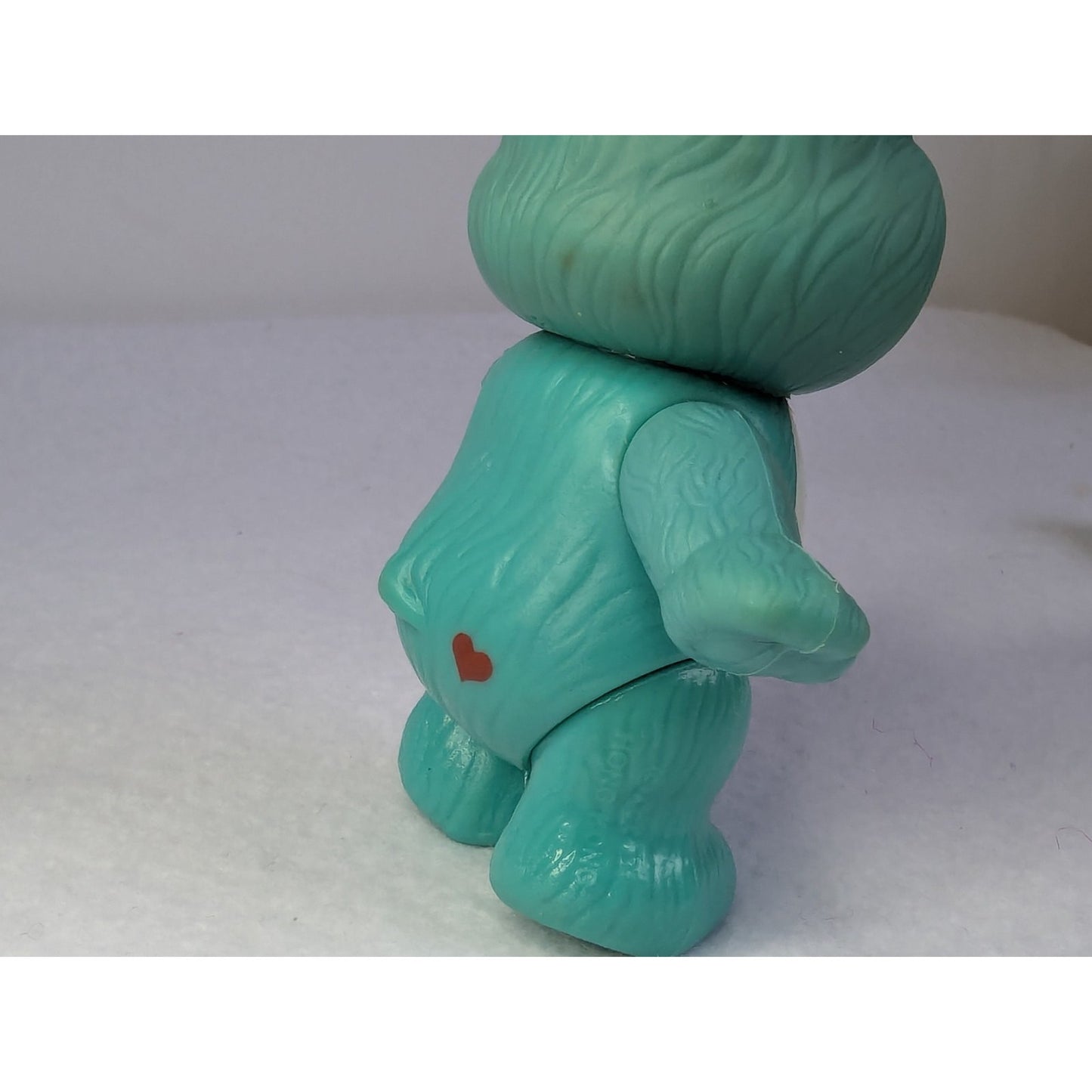 Vintage 1980's American Greetings CARE BEARS Wish Bear PVC Figure Turquoise 3.25"