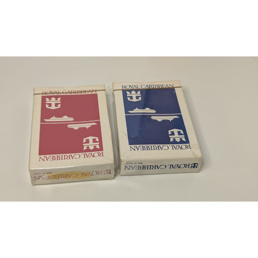 Vintage Royal Caribbean Cruise Lines Playing Cards - Sealed Deck, Red & Blue