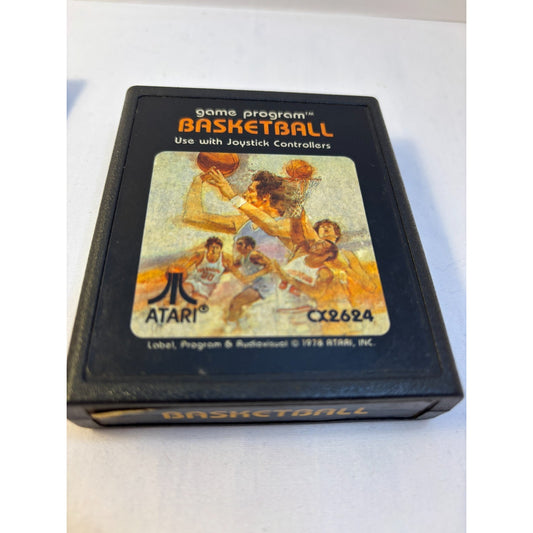 Atari 2600 7800 Basketball Video Game Cartridge + Manual TESTED CX2624