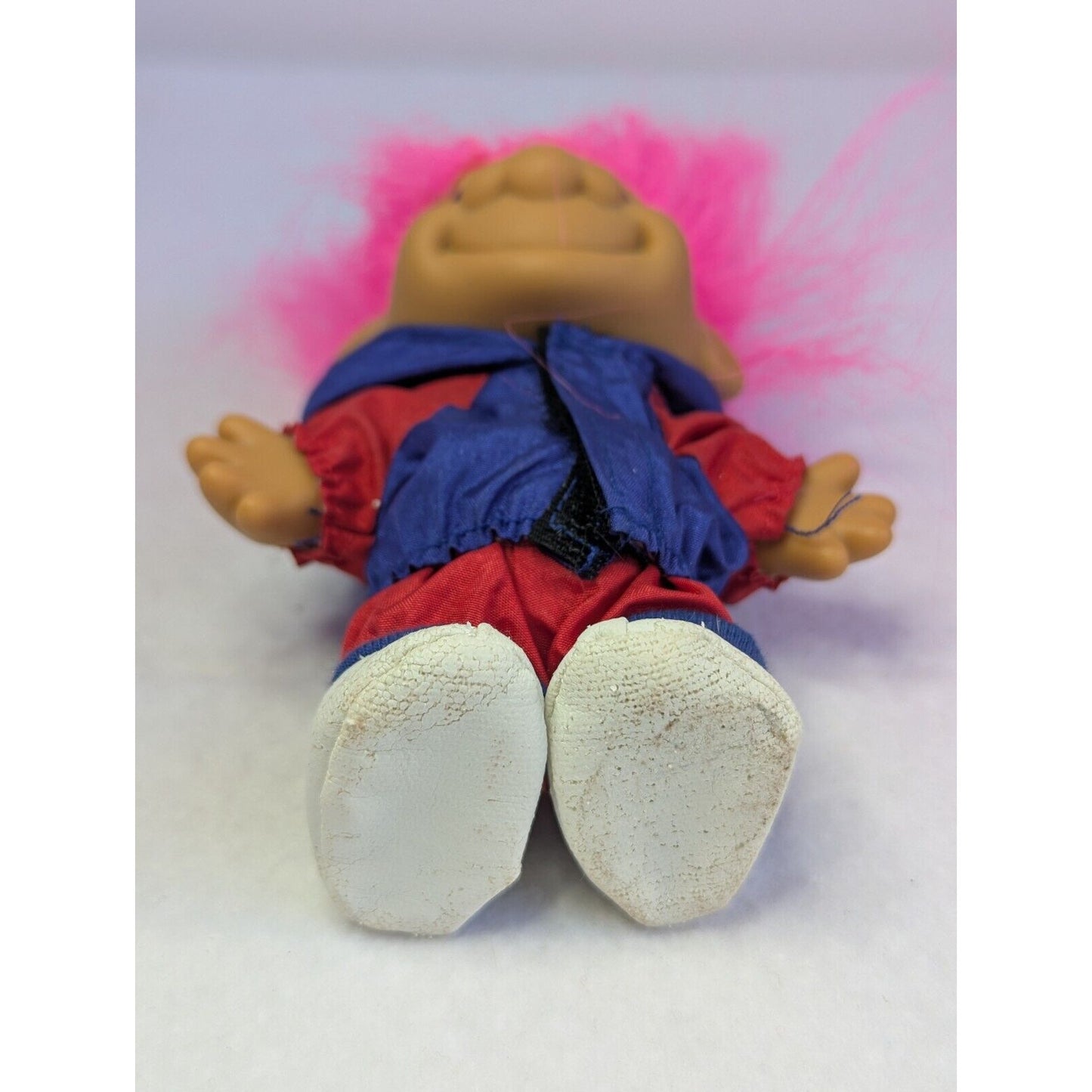 Vintage Russ 4" Troll Doll Jogger Runner Track Suit Sneakers Pink Hair