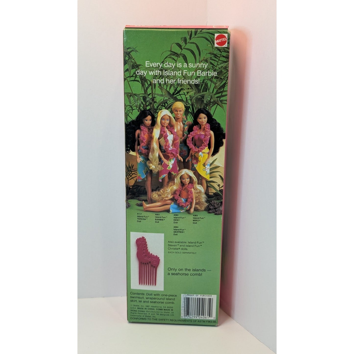 Sealed Vintage 1987 Island Fun Barbie Doll b #4061 Mattel Unopened Read