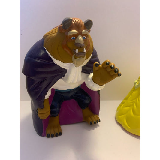 Disney Beauty and the Beast Hand Puppets 1992 Rubber Pizza Hut Set of 3