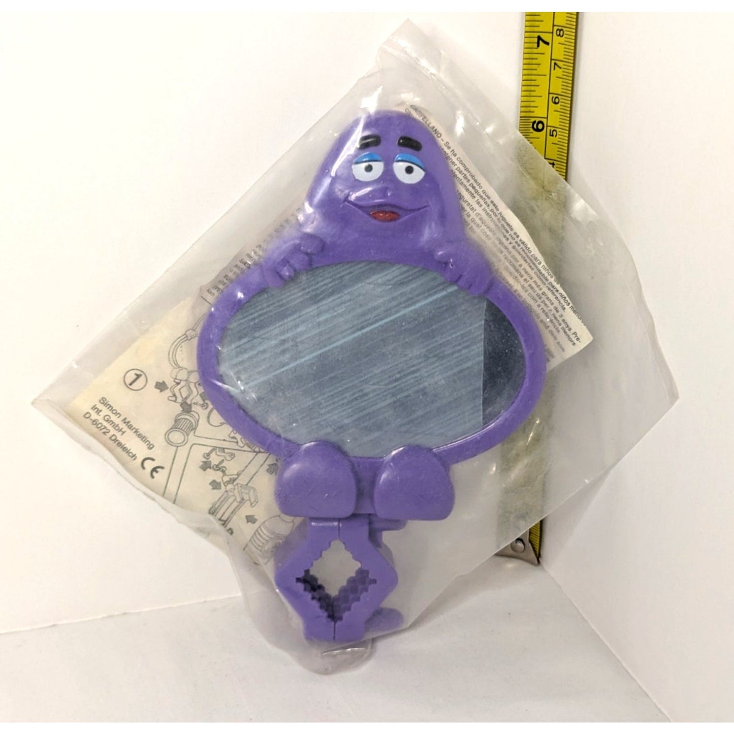 Vintage 1990 International McDonald's Happy Meal Toys Grimace Bike Mirror NEW