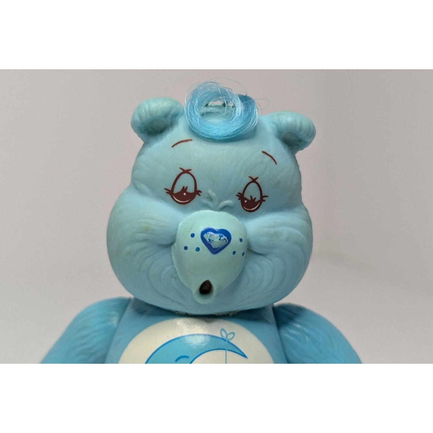 Vintage 1983 CARE BEARS Bedtime Bear 3” Poseable Figure American Greeting Card