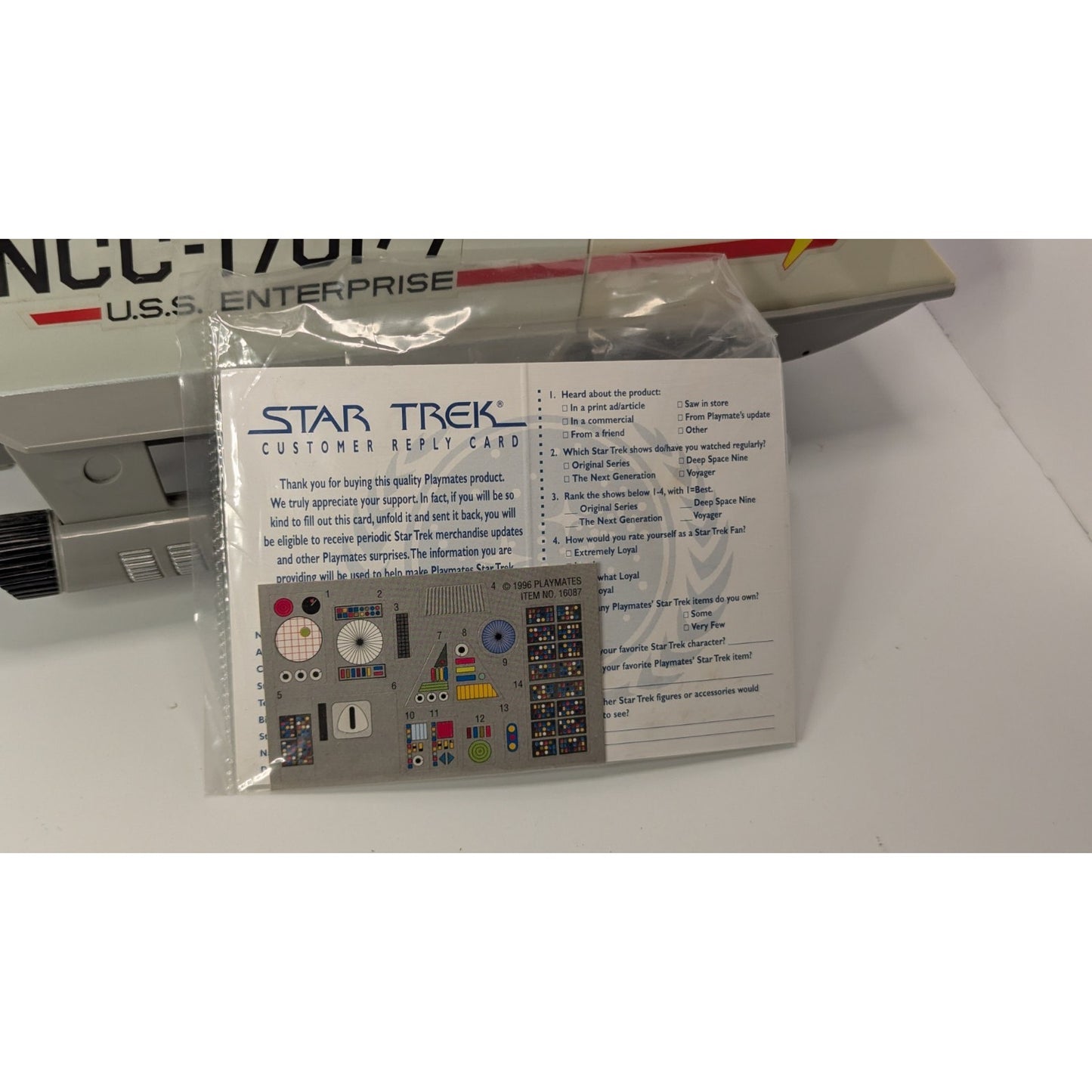 Vintage 1996 Classic Star Trek Galileo Shuttlecraft w/Captain Kirk Figure w/Box
