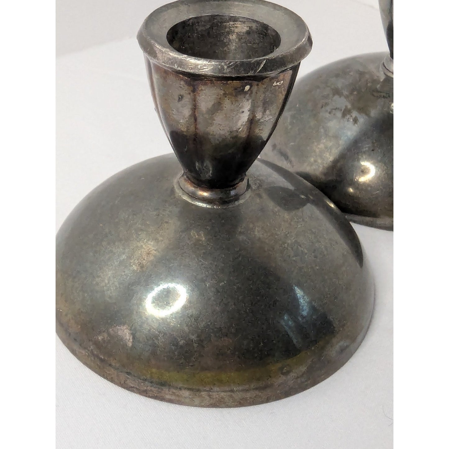 Pair of Vintage MCM Oneida Silversmith Candle Holders