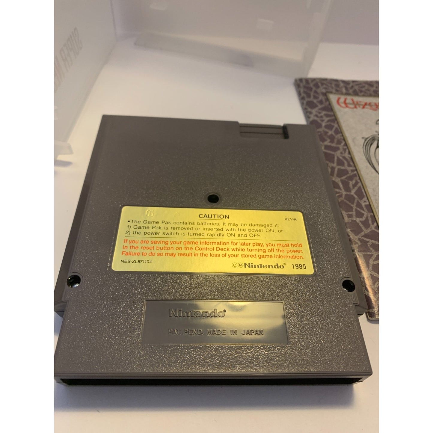 Wizardry knight Of diamonds Second Scenario NES Cartridge & Manual Nintendo