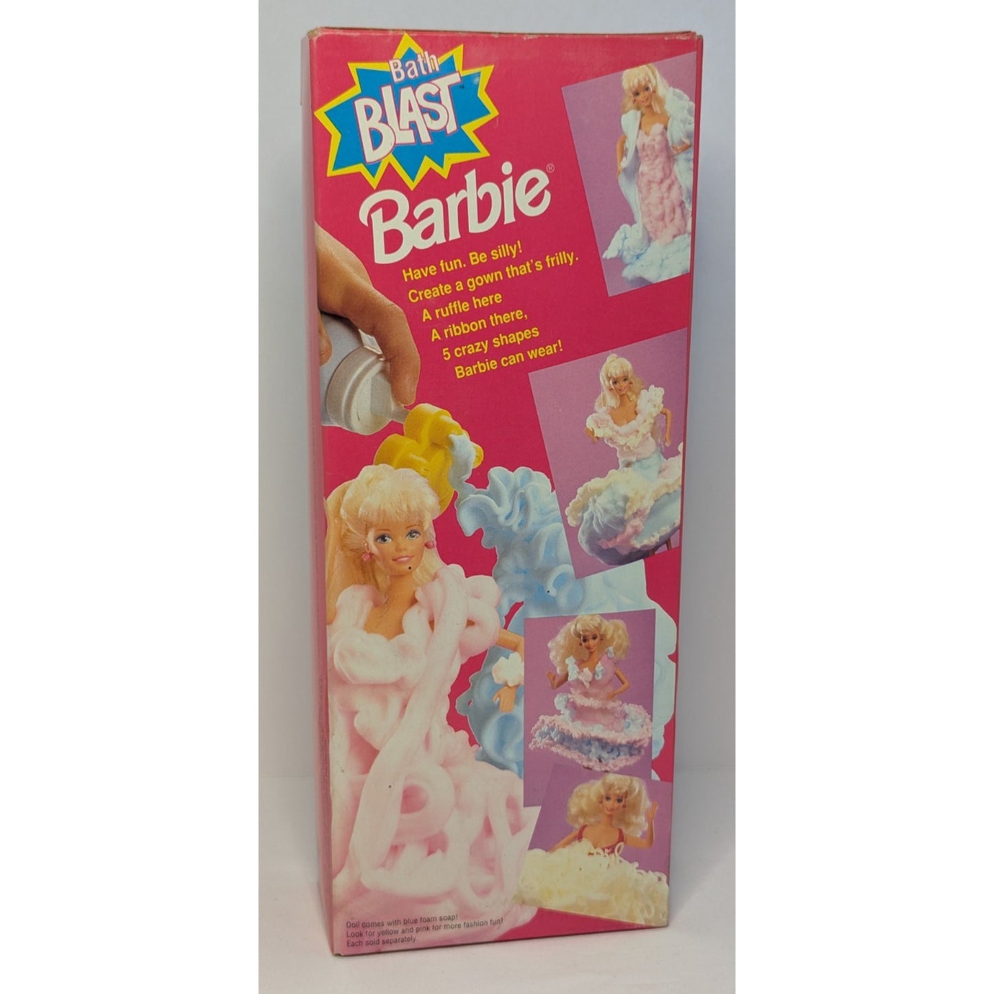 1992 Vintage Bath Blast Barbie Mattel Blue Fashion Foam Zillions of Foamy Looks