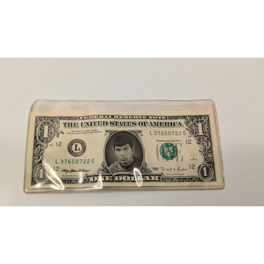 Rare Star Trek Spock Collectible Funny Money 1 Dollar Bill