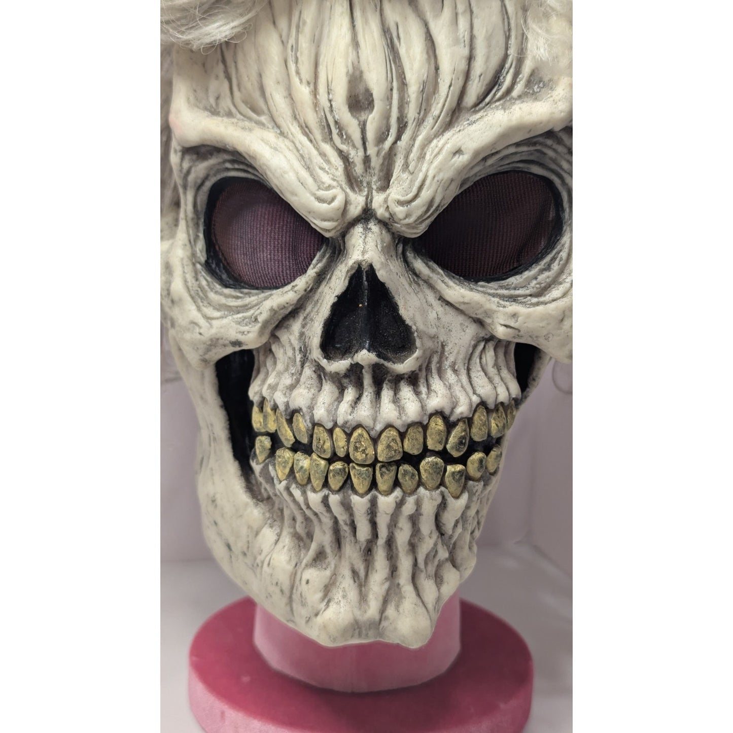 Easter Unlimited Skull Ghoul Mask Hair Fun World Rare Halloween Retro Horror VTG