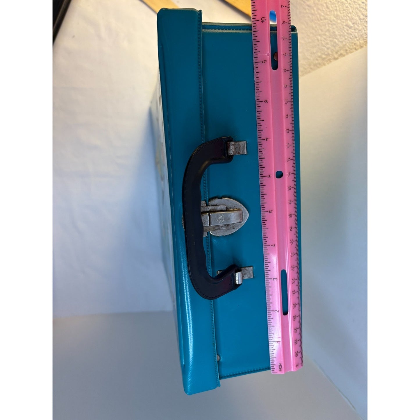 Vintage TURQUOISE Teal 1961 Ken And Ponytail Barbie Doll Carrying Case