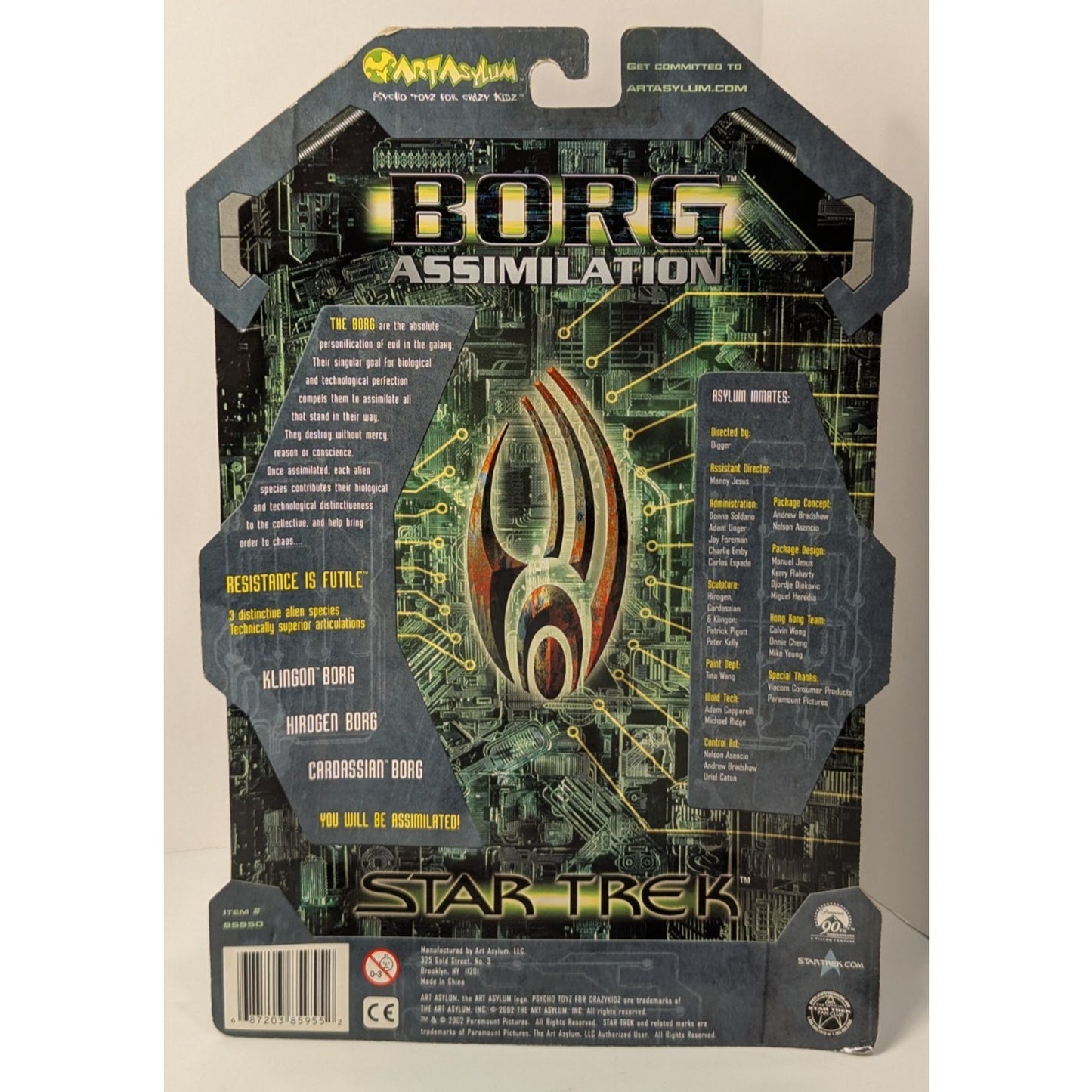 Star Trek Borg Assimilation KLINGON Figure 1 of 3 Art Asylum 2002