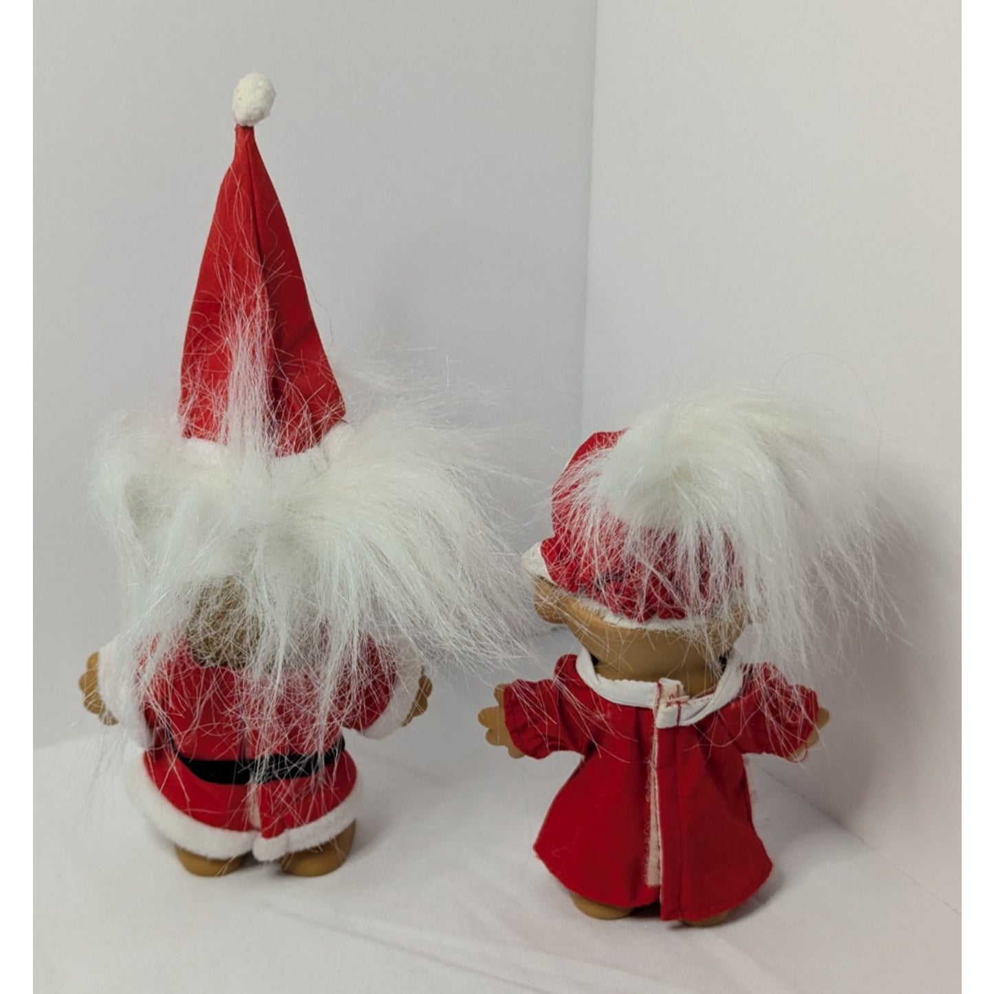 Vintage Mr. & Mrs. Santa Claus Christmas Troll Lot Russ Item # 18278 & 18279