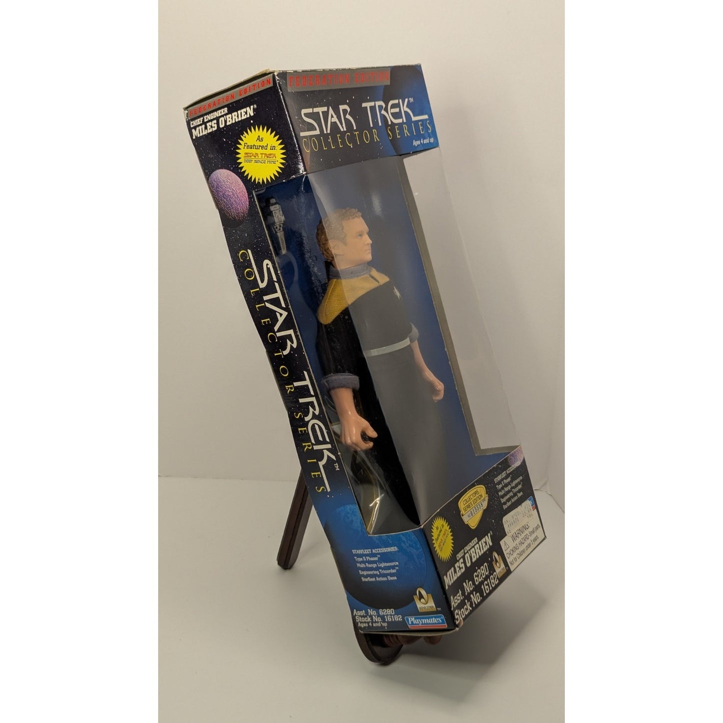Star Trek MILES O'BRIEN 9" Action Figure 1996 DS9 Playmates FEDERATION Edition