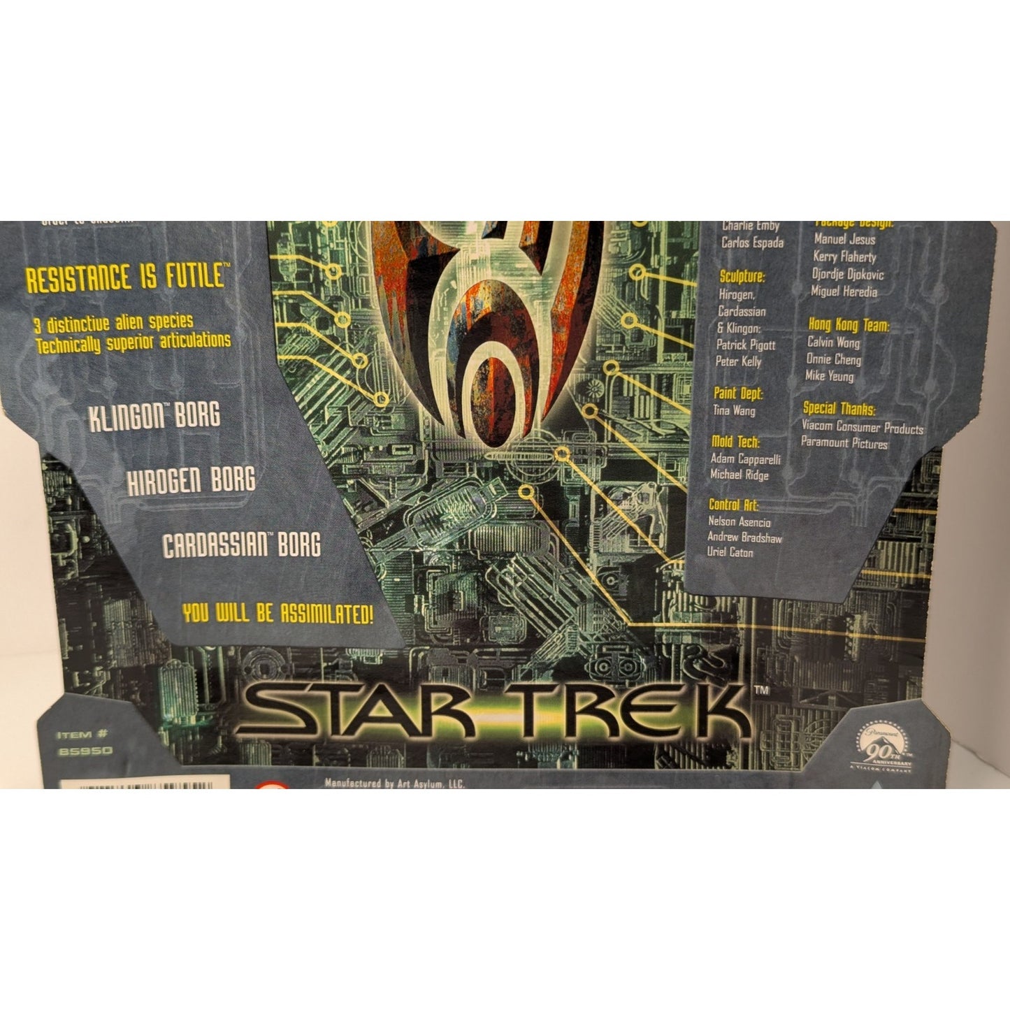 Star Trek Borg Assimilation KLINGON Figure 1 of 3 Art Asylum 2002