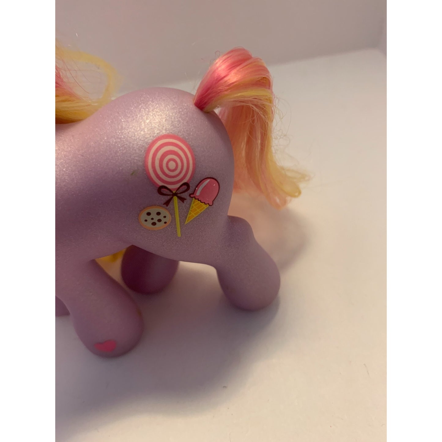 Vintage 2002 G3 My Little Pony MLP Triple Treat Purple Shimmer Pink Yellow Hair