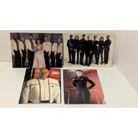 Four Vintage 4x6 Star Trek Postcards From Nemesis, Insurrection and Deep Space 9