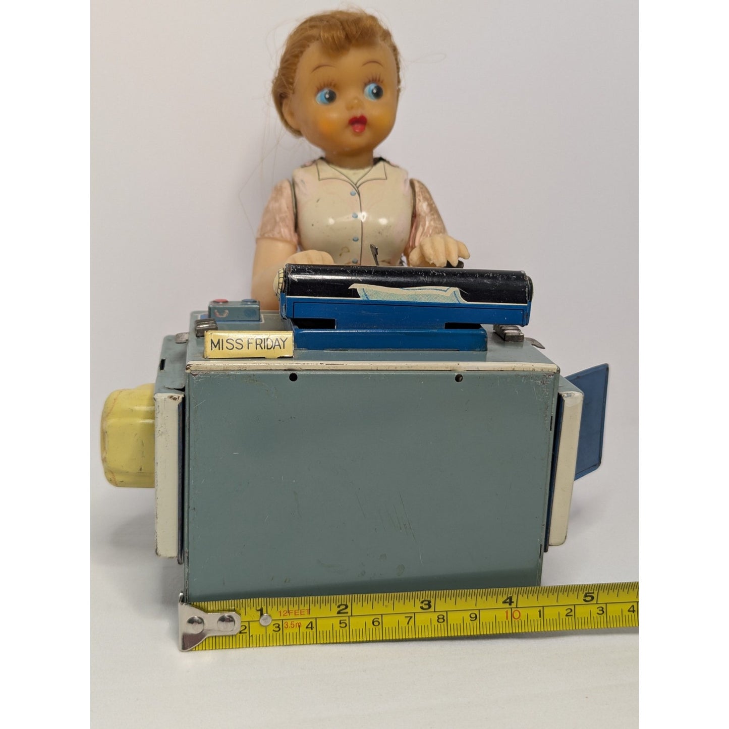 Vintage Linemar Tin Toy Miss Friday The Typist Battery Powered Retro Japan