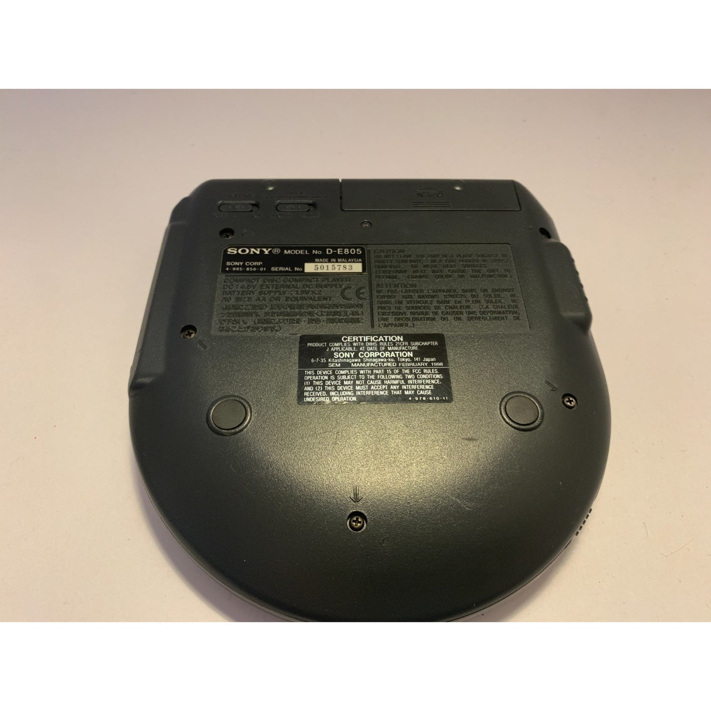 Sony CD Discman ESP2 D-E805 DAC Portable CD Player