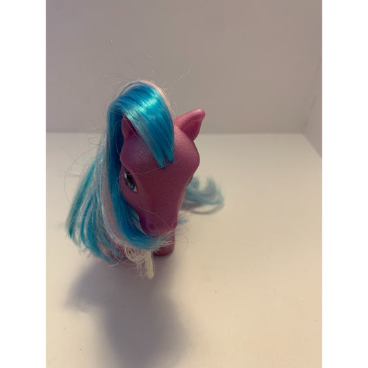 Vintage MLP My Little Pony G3 Sunshower 2002 Purple Shimmer Pink Blue White Hair