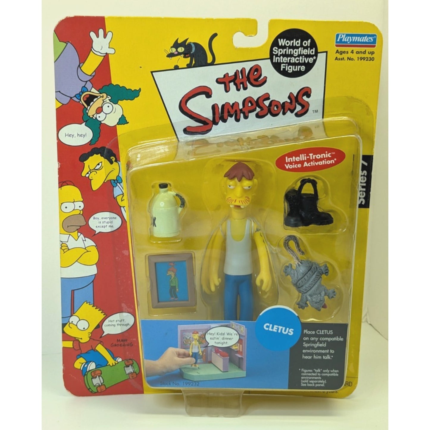 The Simpsons 2001 World Of Springfield Playmates Series 7 Cletus Figure