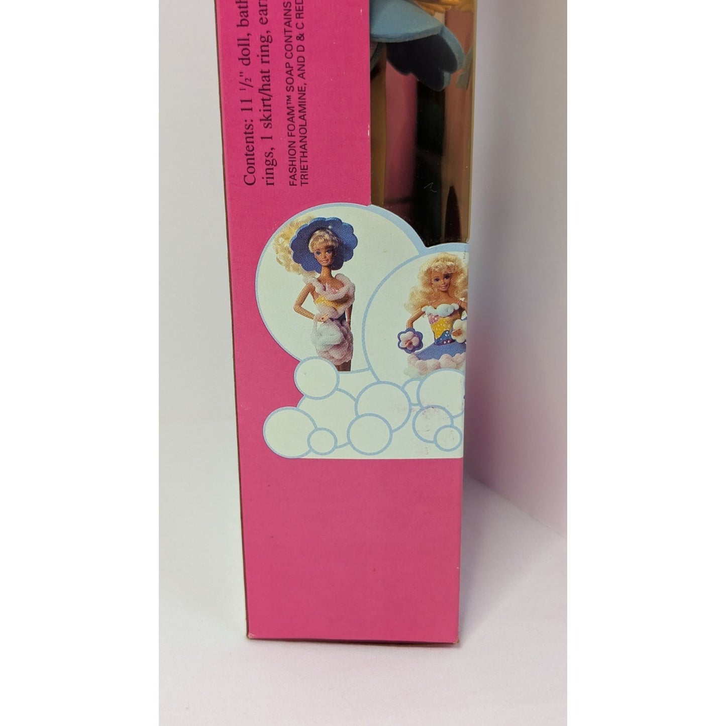 Vintage Mattel Barbie Doll 1990 Bathtime Fun Blonde Pink Fashion Foam Sealed
