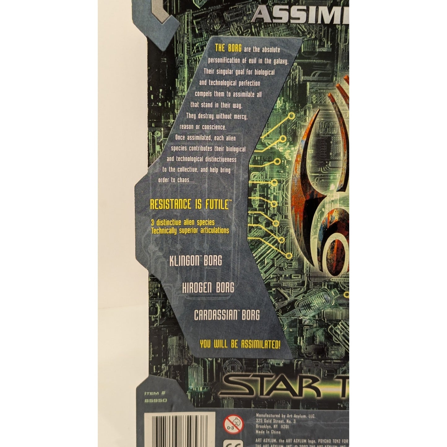 Sealed 2002 Art Asylum Star Trek Borg Assimilation 2 of 3 Hirogen Species