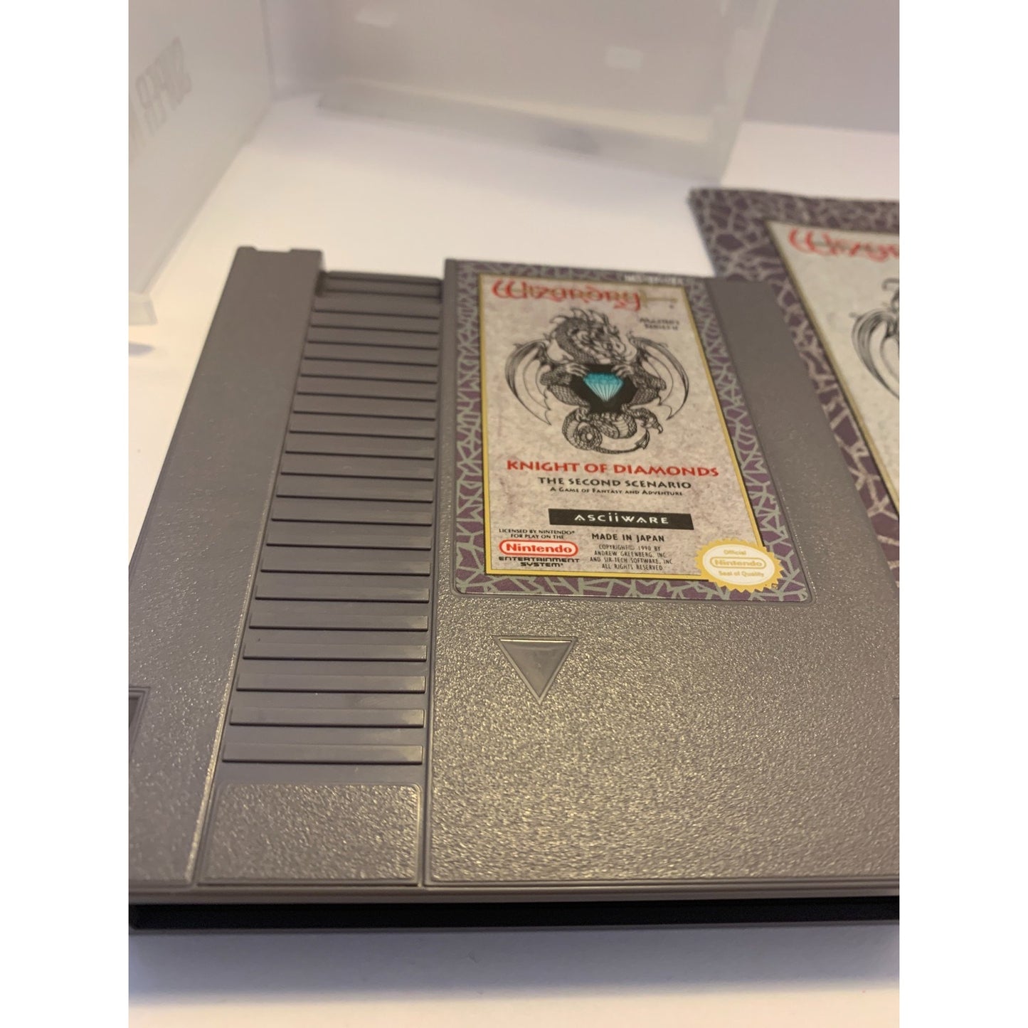 Wizardry knight Of diamonds Second Scenario NES Cartridge & Manual Nintendo