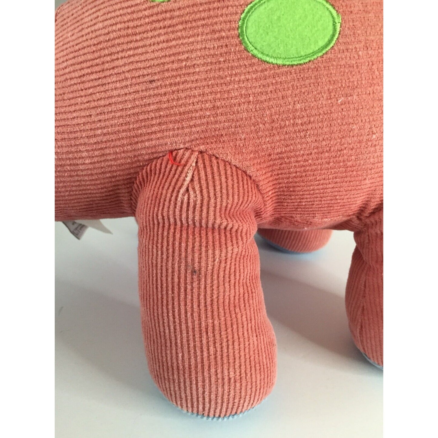 Vtg Gund Aaahh Dinosaur Plush Corduroy Steggy 16” Long Rusty Red Stuffed Animal
