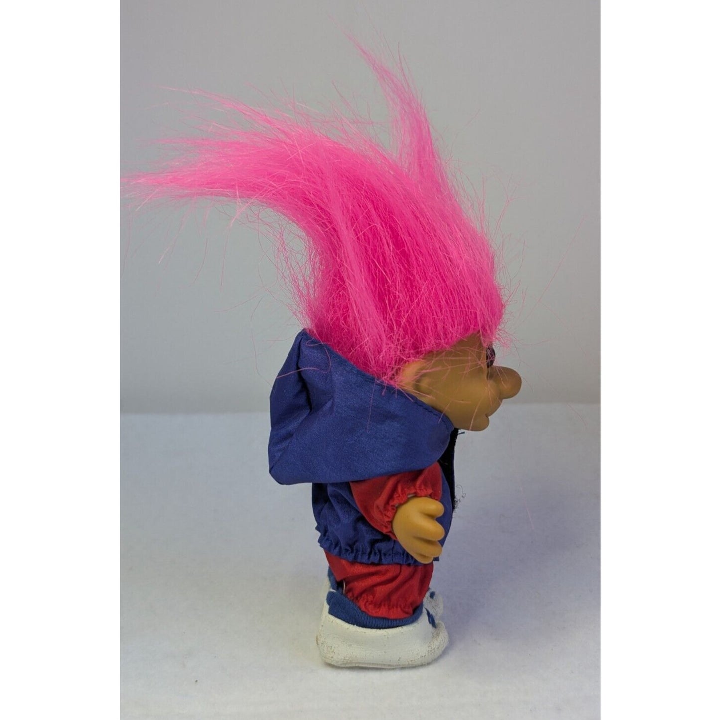 Vintage Russ 4" Troll Doll Jogger Runner Track Suit Sneakers Pink Hair