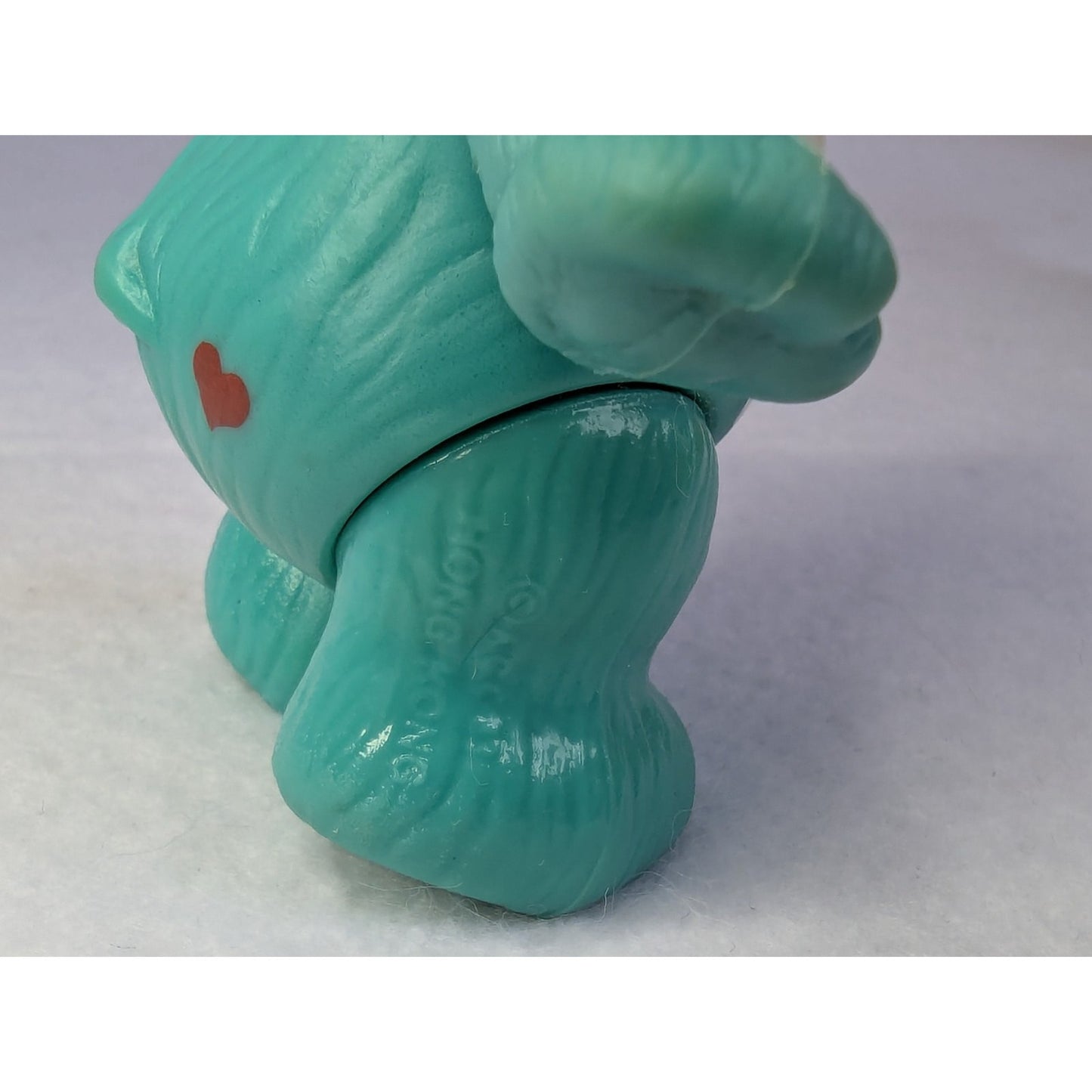Vintage 1980's American Greetings CARE BEARS Wish Bear PVC Figure Turquoise 3.25"