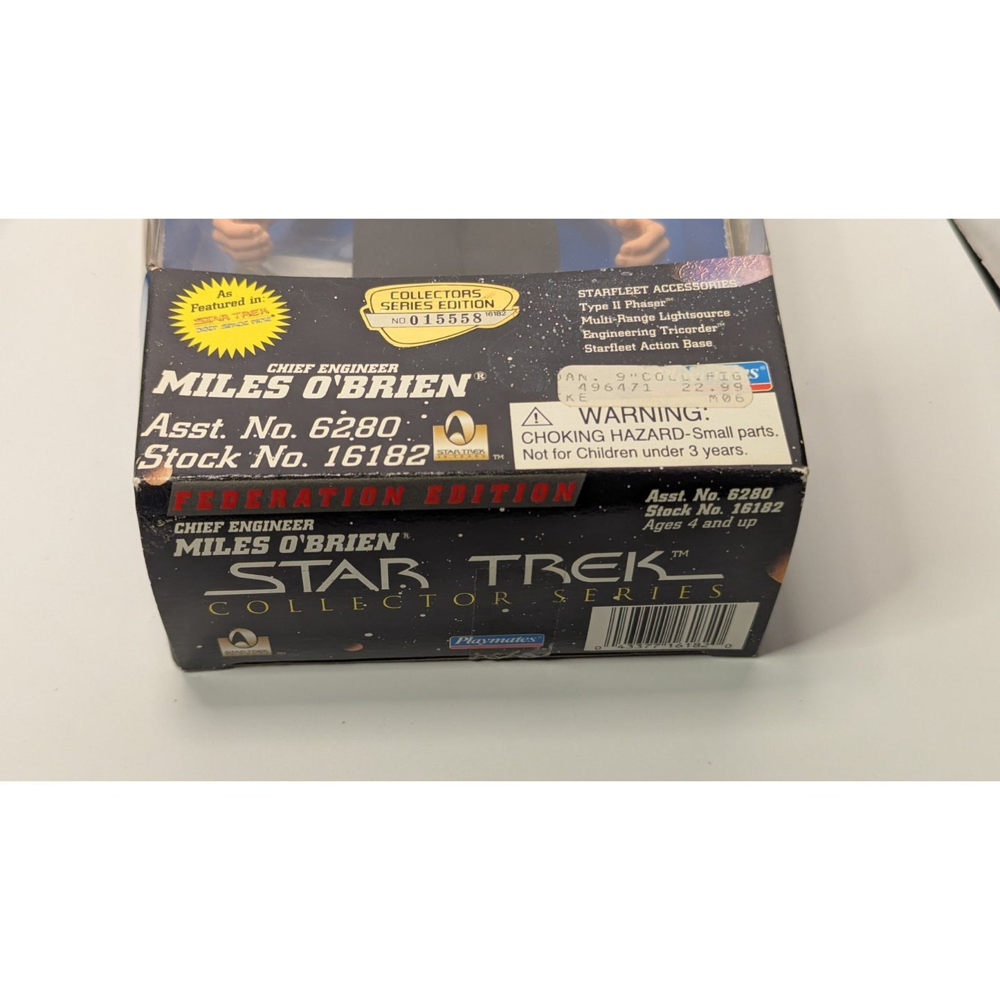 Star Trek MILES O'BRIEN 9" Action Figure 1996 DS9 Playmates FEDERATION Edition
