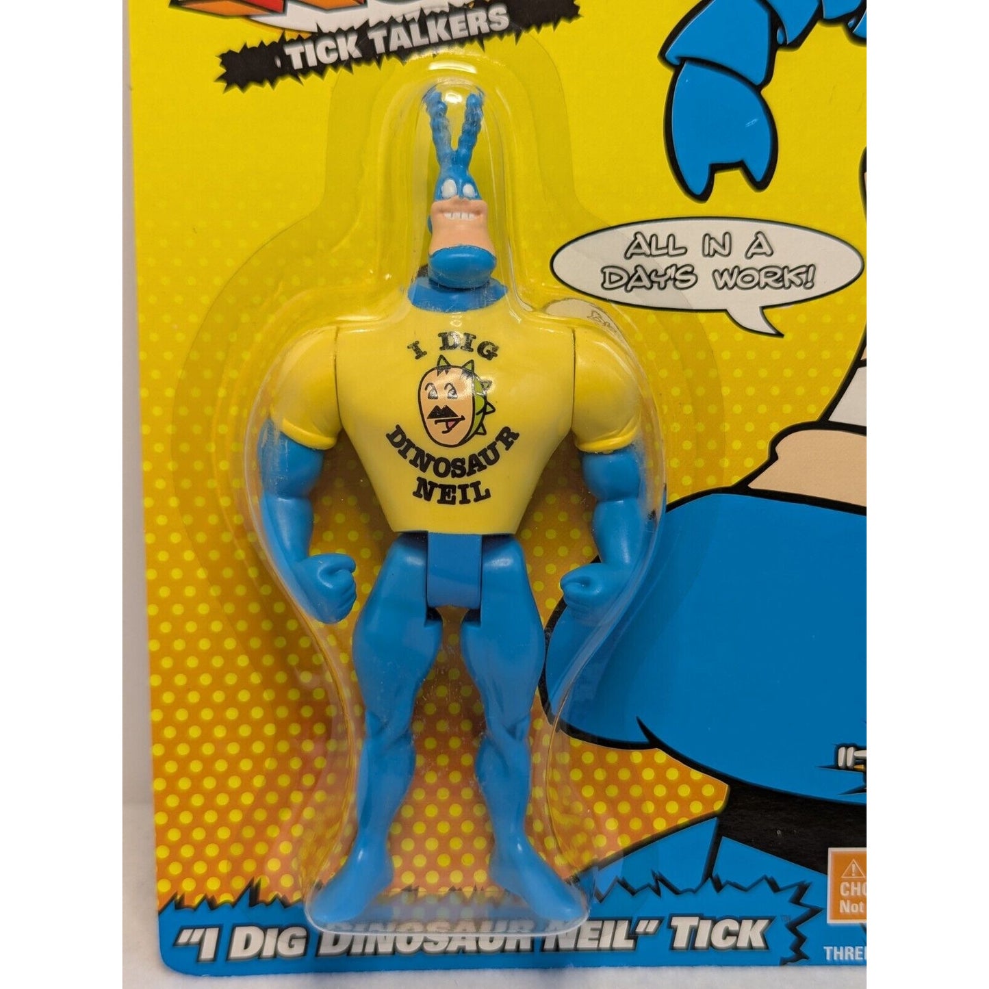 Vintage Bandai 1995 Talking The Tick I Dig Dinosaur Neil Sealed Action Figure