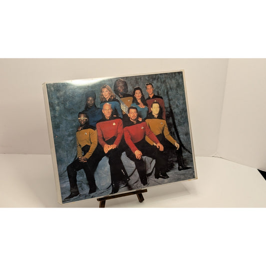 Vintage Star Trek The Next Generation Cast 8x10" Color Cast Photo in Plastic Box