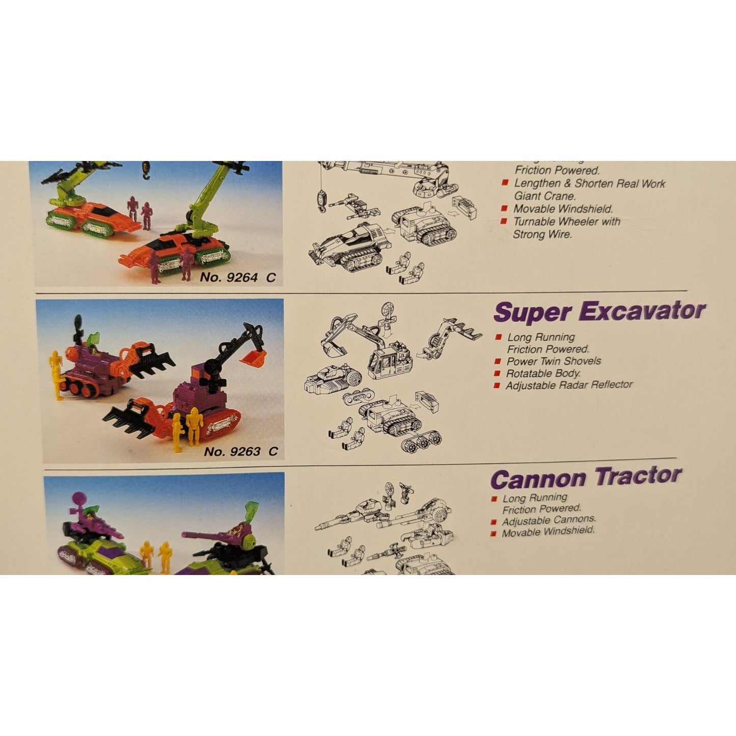 Vintage 80s SILVERLIT MULTIMAC Galaxy Series Super Excavator Construction Team